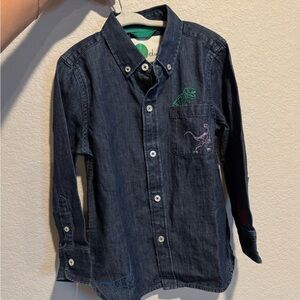 Mini Boden Blue Button Down Shirt Classic Denim